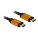 Delock - HDMI-Kabel - HDMI mnnlich zu HDMI mnnlich - 50 cm - Dreifachisolierung - Schwarz, Gold