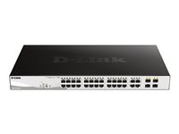 D-Link Web Smart DGS-1210-28P - Switch - L3 - managed - 24 x 10/100/1000 (PoE) + 4 x Gigabit SFP - Desktop, an Rack montierbar