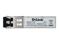 D-Link DEM 311GT - SFP (Mini-GBIC)-Transceiver-Modul - 1GbE - 1000Base-SX - LC Multi-Mode - bis zu 550 m