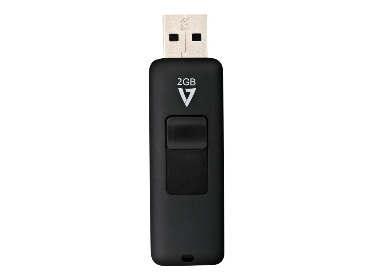 V7 VF22GAR-3E - USB-Flash-Laufwerk - 2 GB - USB 2.0 - Schwarz