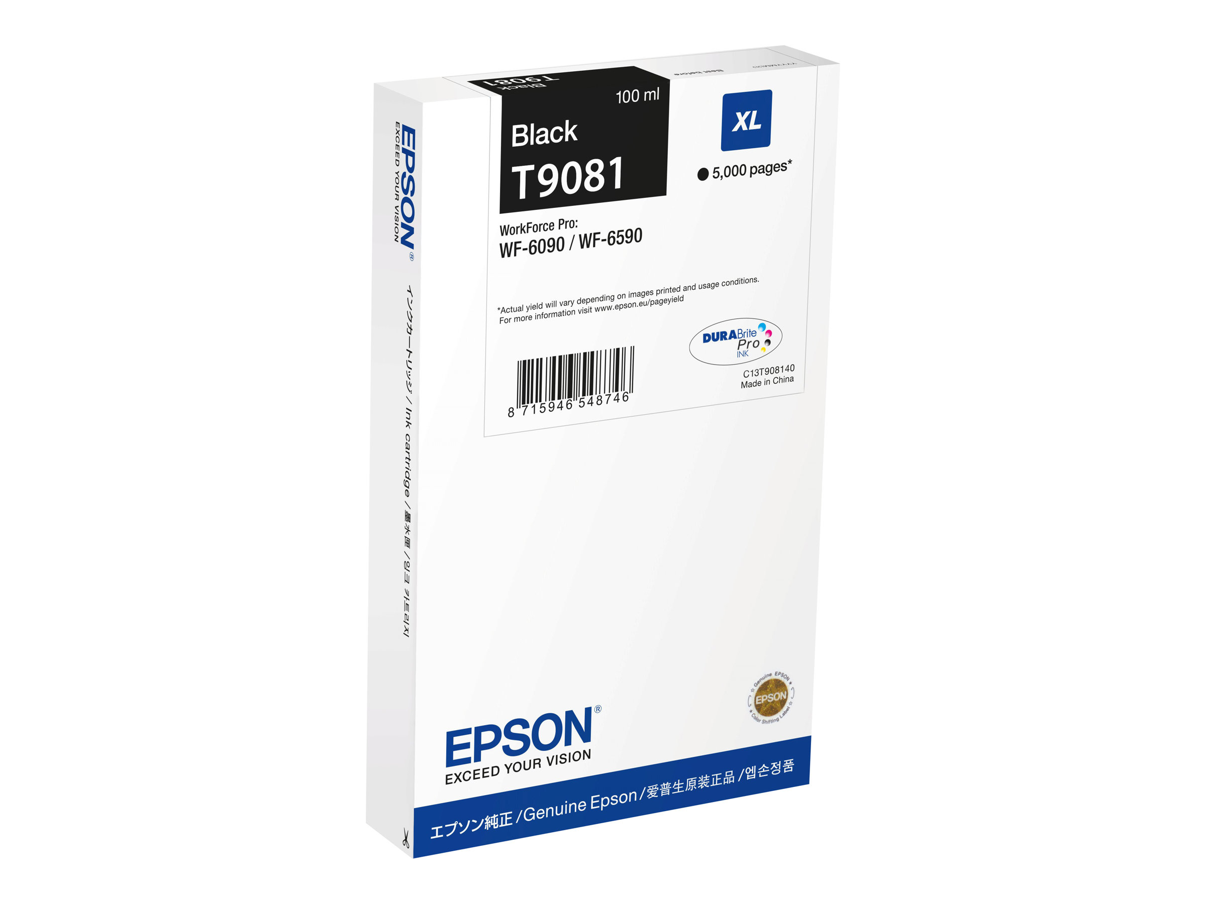 Epson T9081 - 100 ml - Grsse XL - Schwarz - Original - Tintenpatrone