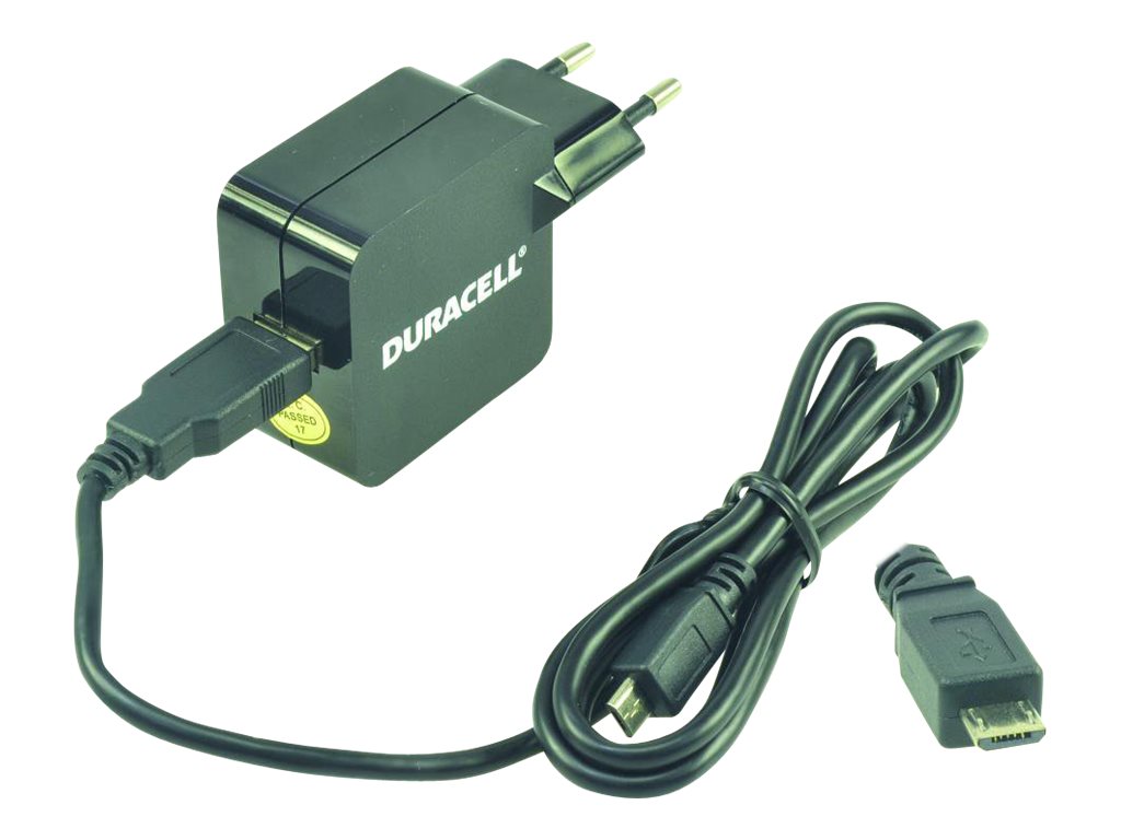 Duracell DMAC10-EU - Netzteil - 2.4 A (USB) - auf Kabel: Micro-USB - Europäische Union