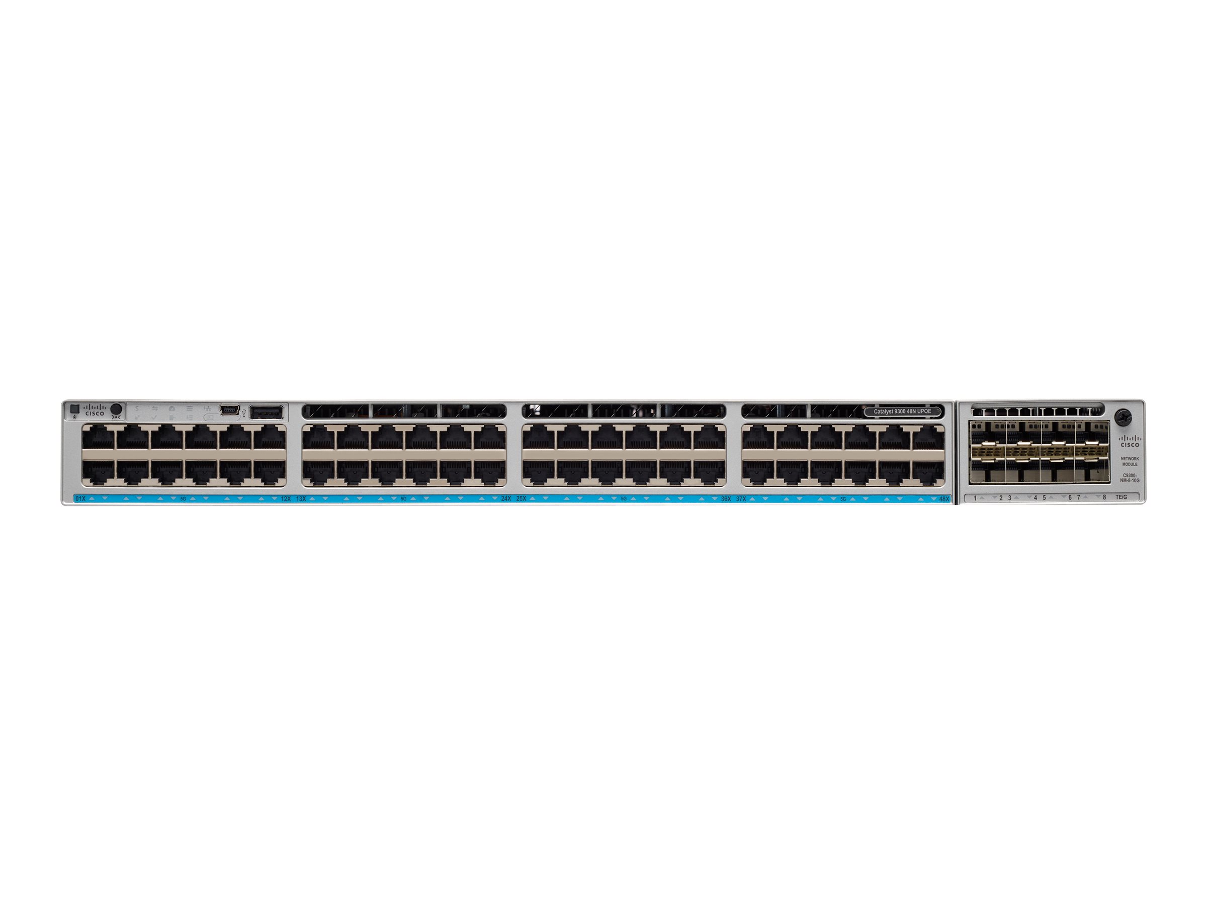 Cisco Catalyst 9300 - Switch - L3 - managed - 48 x 10/100/1000 (UPOE+) - an Rack montierbar