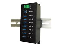 Exsys Ex 1187HMVS - Hub - 7 x SuperSpeed USB 3.0 - an DIN-Schiene montierbar