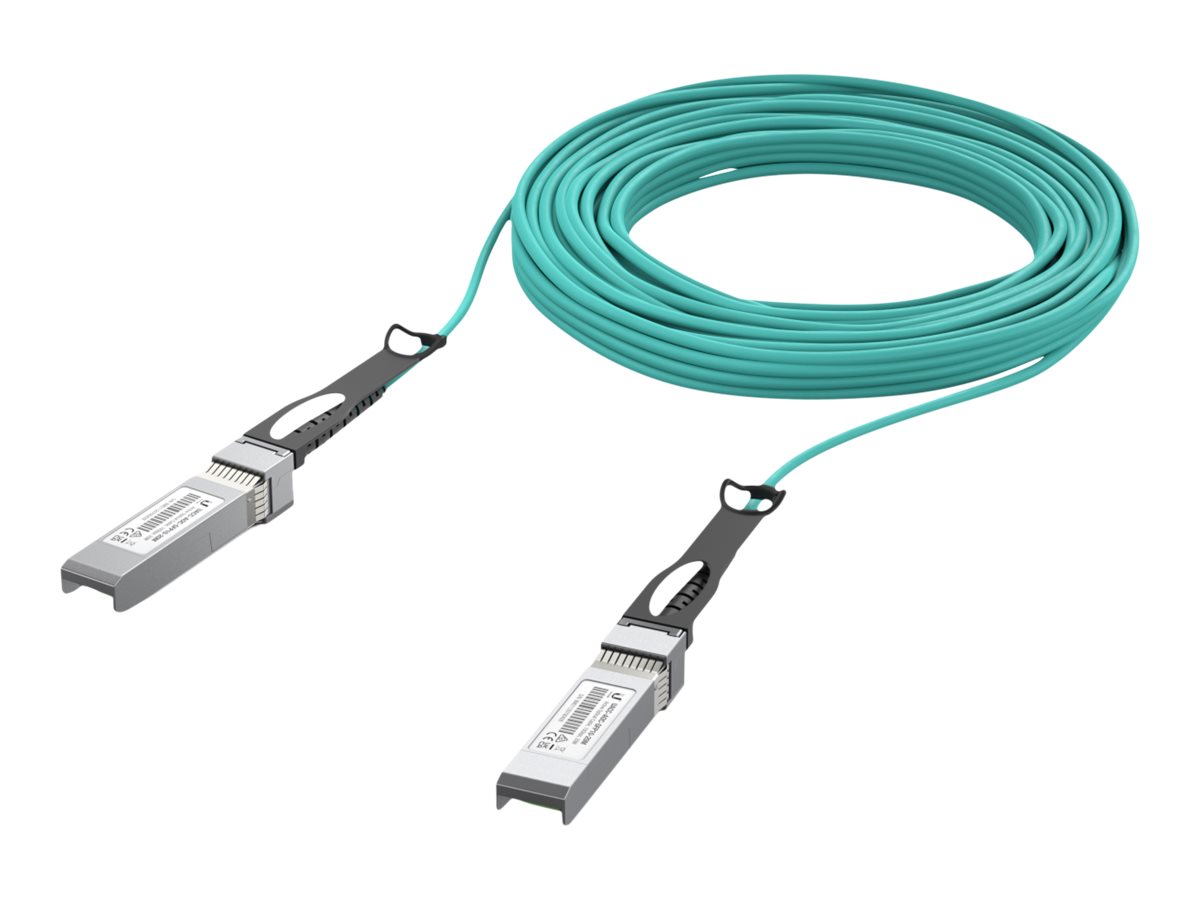 Ubiquiti - 10GBase-AOC direct attach cable - SFP+ zu SFP+ - 20 m - 3 mm - Glasfaser