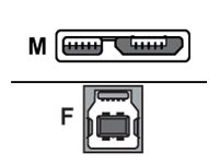 M-CAB - USB-Adapter - USB Type B (W) zu Micro-USB Type B (M) - USB 3.0 - Blau