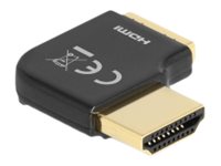Delock - HDMI-Adapter - HDMI männlich nach rechts abgewinkelt zu HDMI weiblich - Schwarz - unterstützt 8K 60 Hz (7680 x 4320)
