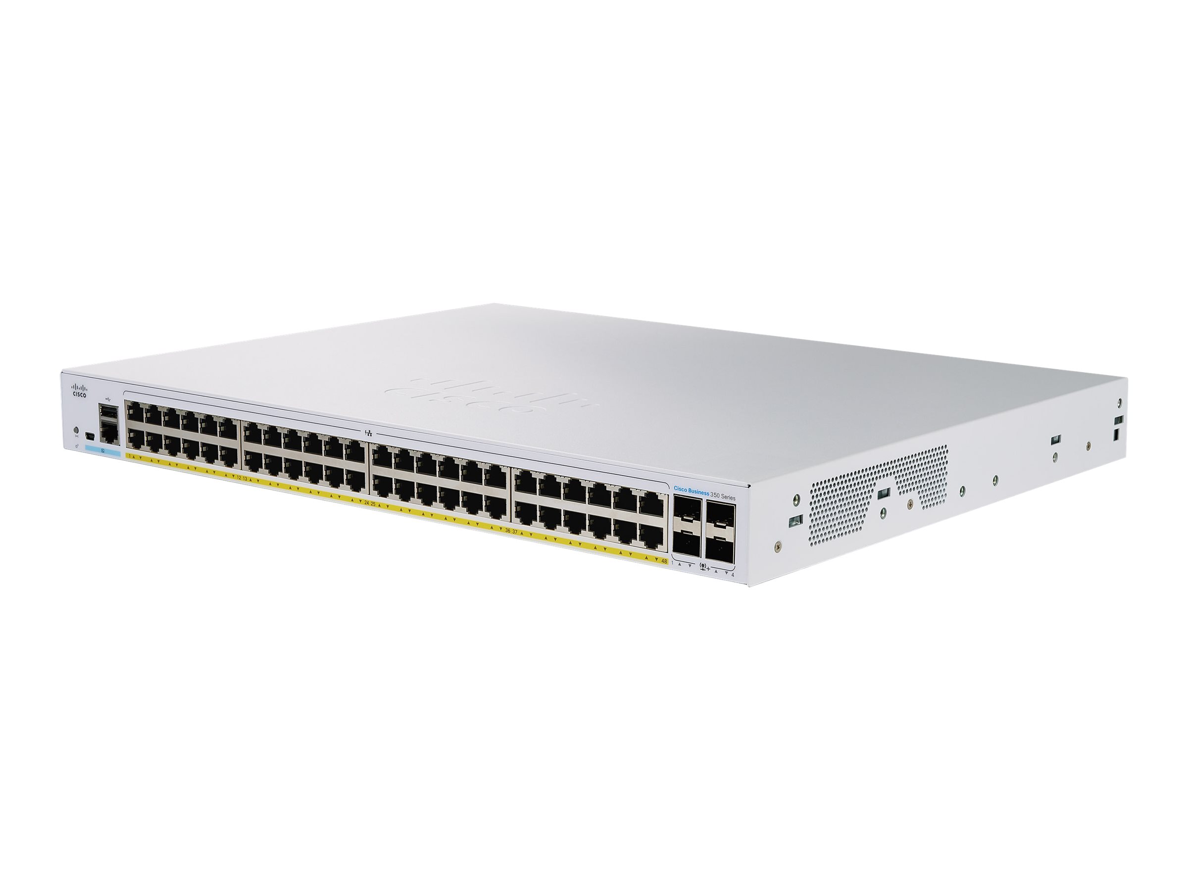 Cisco Business 350 Series CBS350-48FP-4G - Switch - L3 - managed - 48 x 10/100/1000 (PoE+) + 4 x Gigabit SFP - an Rack montierba