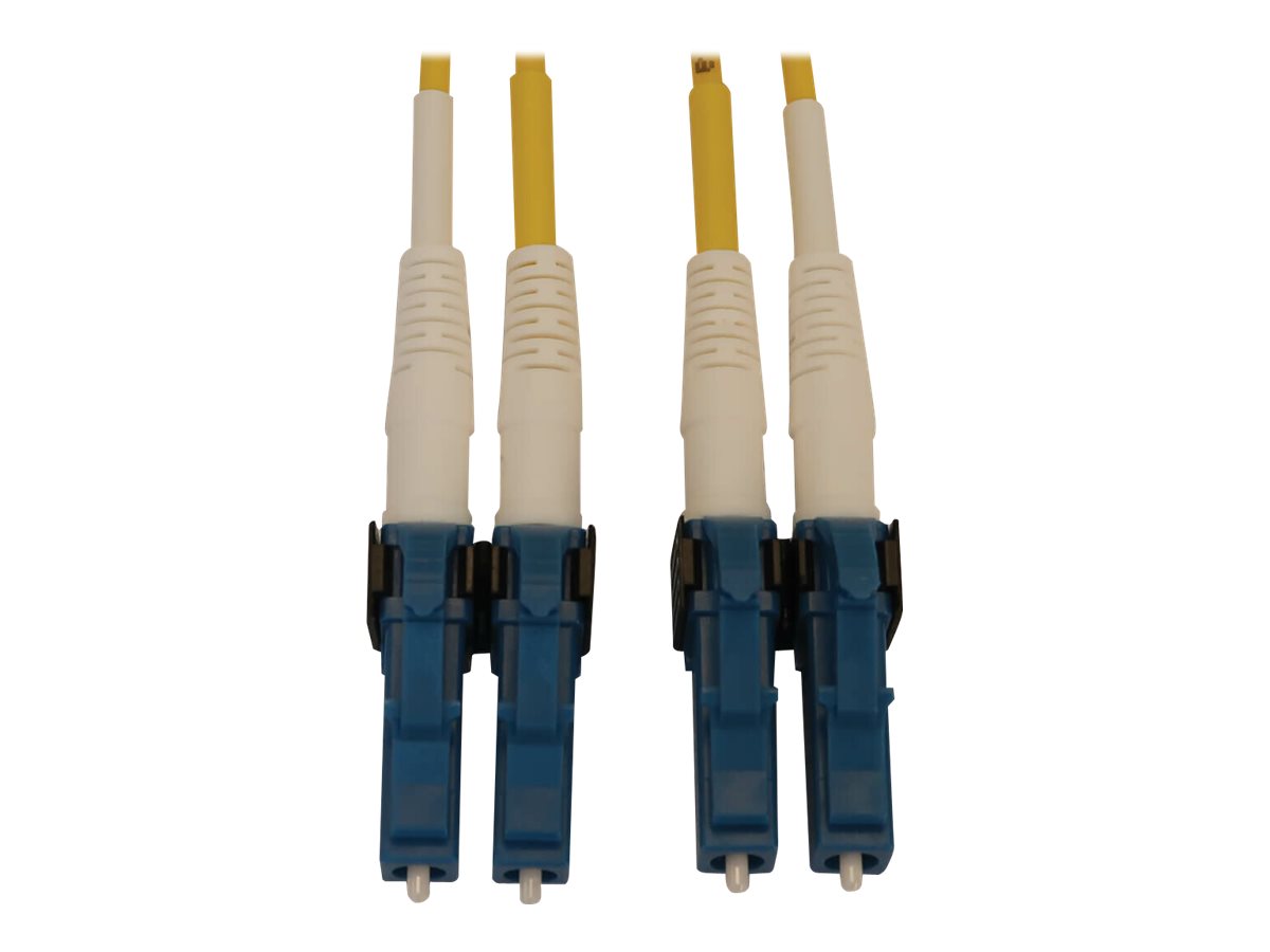 Eaton Tripp Lite Series 400G Duplex Singlemode 9/125 OS2 Switchable Fiber Optic Cable (LC/UPC M/M), LSZH, Yellow, 4 m (13.1 ft.)