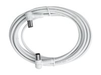 AXING BAK 153-00 - HF-Kabel - IEC-Anschluss weiblich zu IEC-Anschluss weiblich - 1.5 m - abgeschirmt - weiss