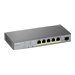Zyxel GS1350-6HP - Switch - Smart - 5 x 10/100/1000 (PoE+) + 1 x Gigabit SFP (Uplink) - Desktop - PoE+ (60 W)