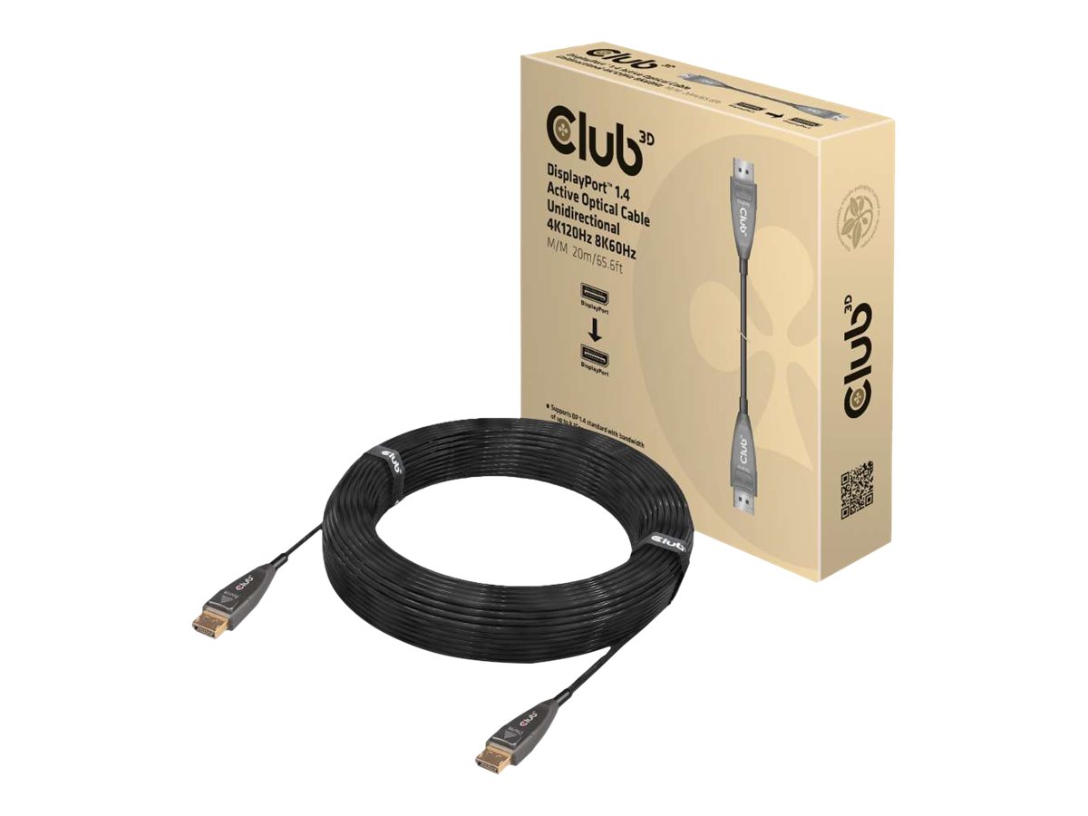 Club 3D CAC-1079 - DisplayPort-Kabel - DisplayPort (M) eingerastet zu DisplayPort (M) eingerastet - DisplayPort 1.4 - 20 m - 4K 