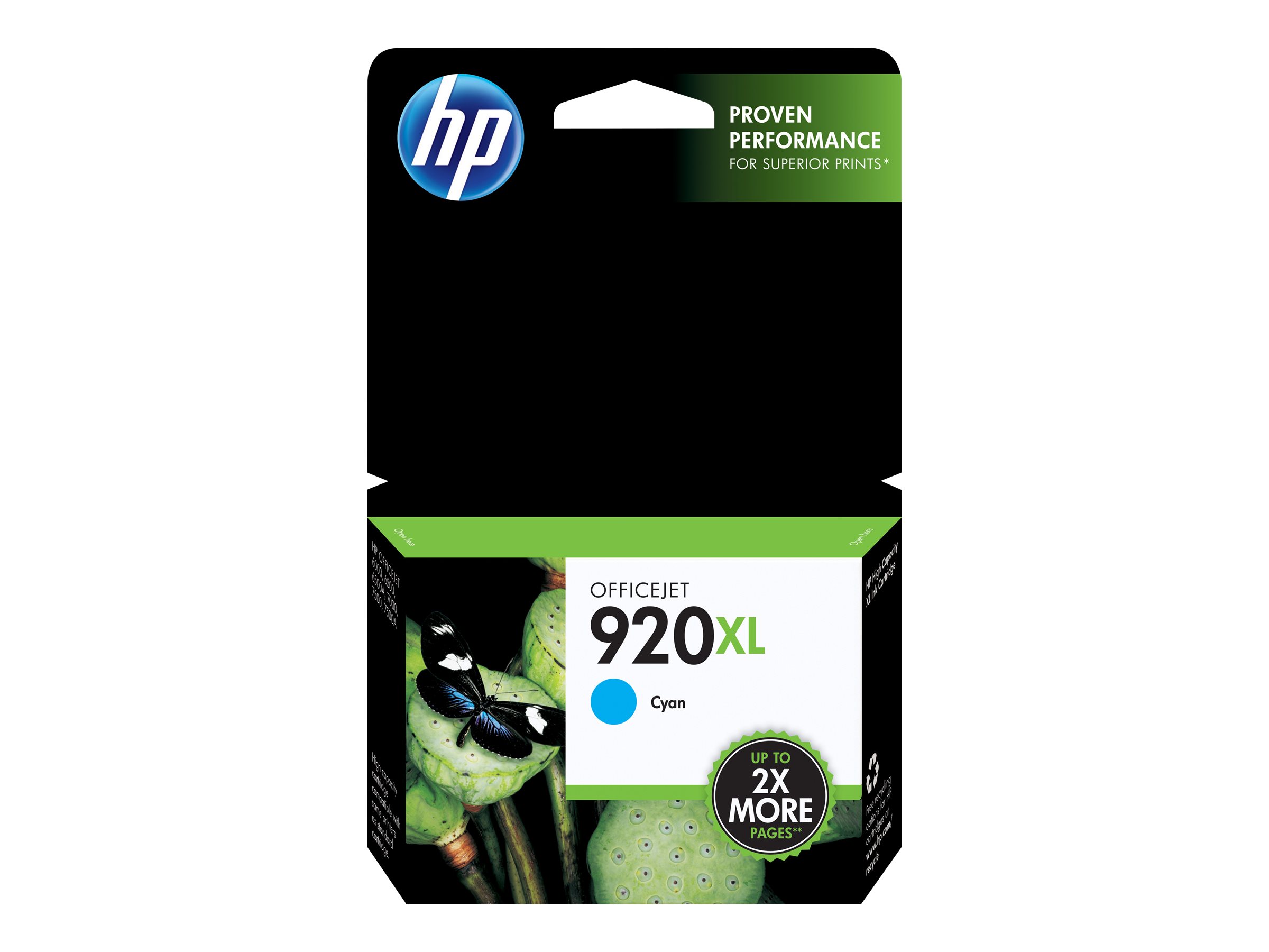 HP 920XL - Hohe Ergiebigkeit - Cyan - original - Tintenpatrone - fr Officejet 6500, 6500 E709a, 6500 E709c, 6500A, 6500A E710a,