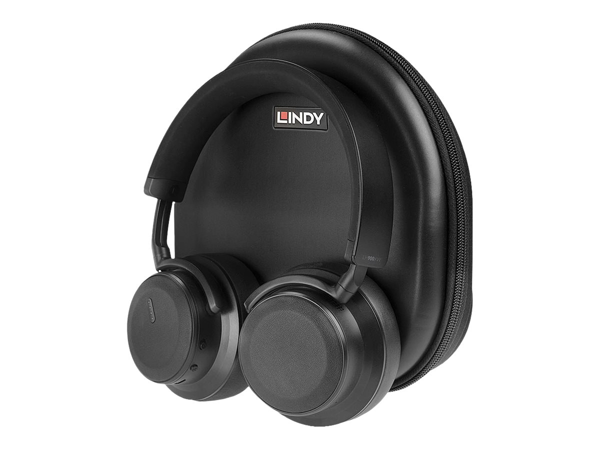 Lindy LH900XW - Kopfhrer mit Mikrofon - ohrumschliessend - Bluetooth - kabellos - aktive Rauschunterdrckung