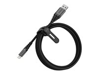 OtterBox Premium - Lightning-Kabel - USB mnnlich zu Lightning mnnlich - 2 m - Dark Ash Black