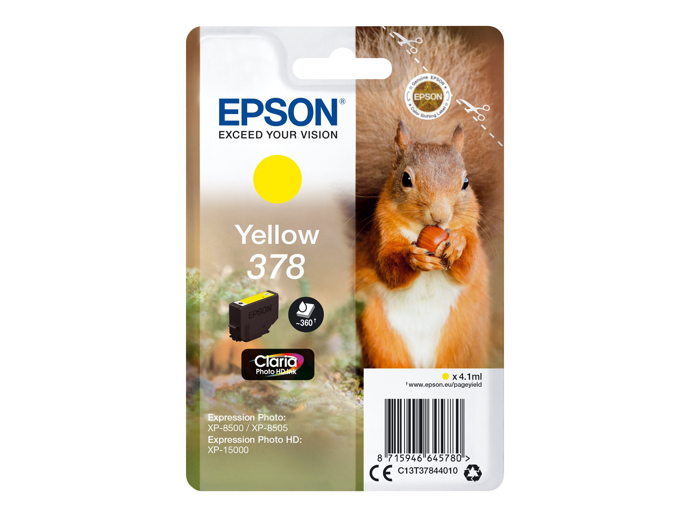 Epson 378 - 4.1 ml - Gelb - original - Blisterverpackung - Tintenpatrone