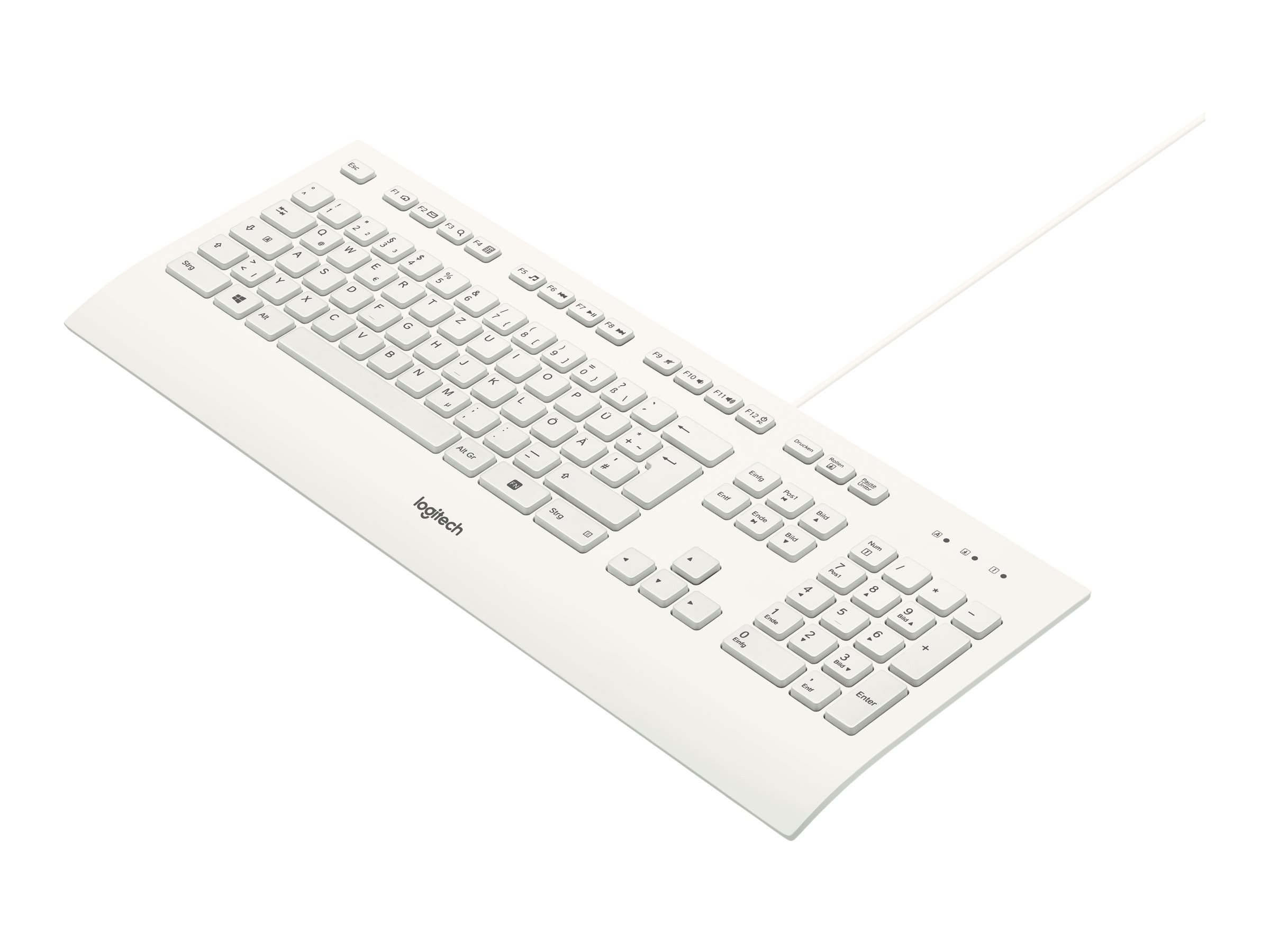 Logitech K280e - Tastatur - USB - Deutsch - weiss
