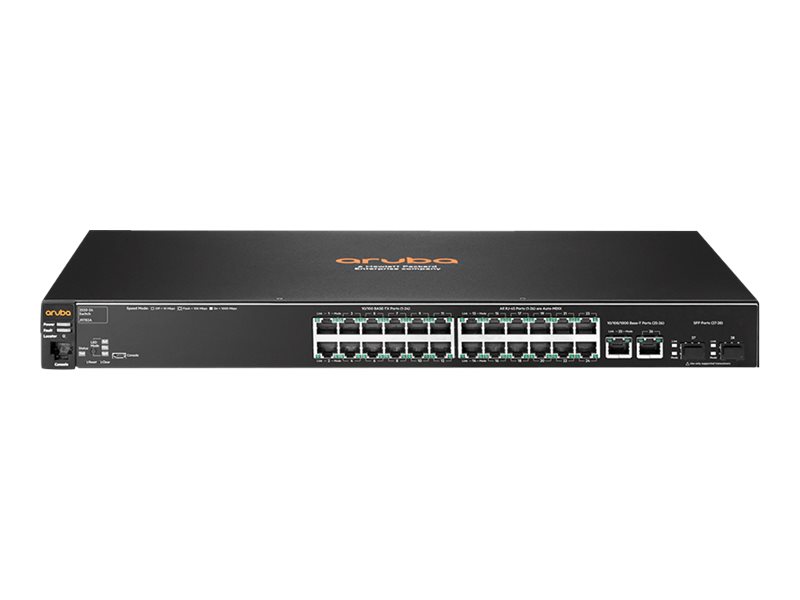 HPE Aruba 2530-24 - Switch - managed - 24 x 10/100 + 2 x Gigabit SFP + 2 x 10/100/1000 - Desktop, an Rack montierbar, wandmontie