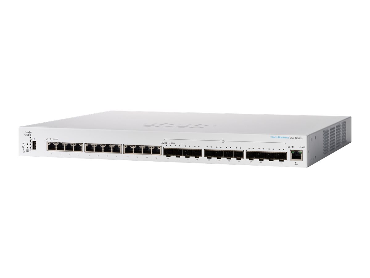 Cisco Business 350 Series CBS350-24XTS - Switch - L3 - managed - 12 x 10GBase-T + 12 x 10 Gigabit SFP+ - an Rack montierbar