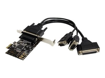 StarTech.com 2S1P PCI Express Schnittstellenkarte - PCIe 2x Seriell DB9 / 1x Parallel DB25 Karte mit Breakout Kabel - Adapter Pa