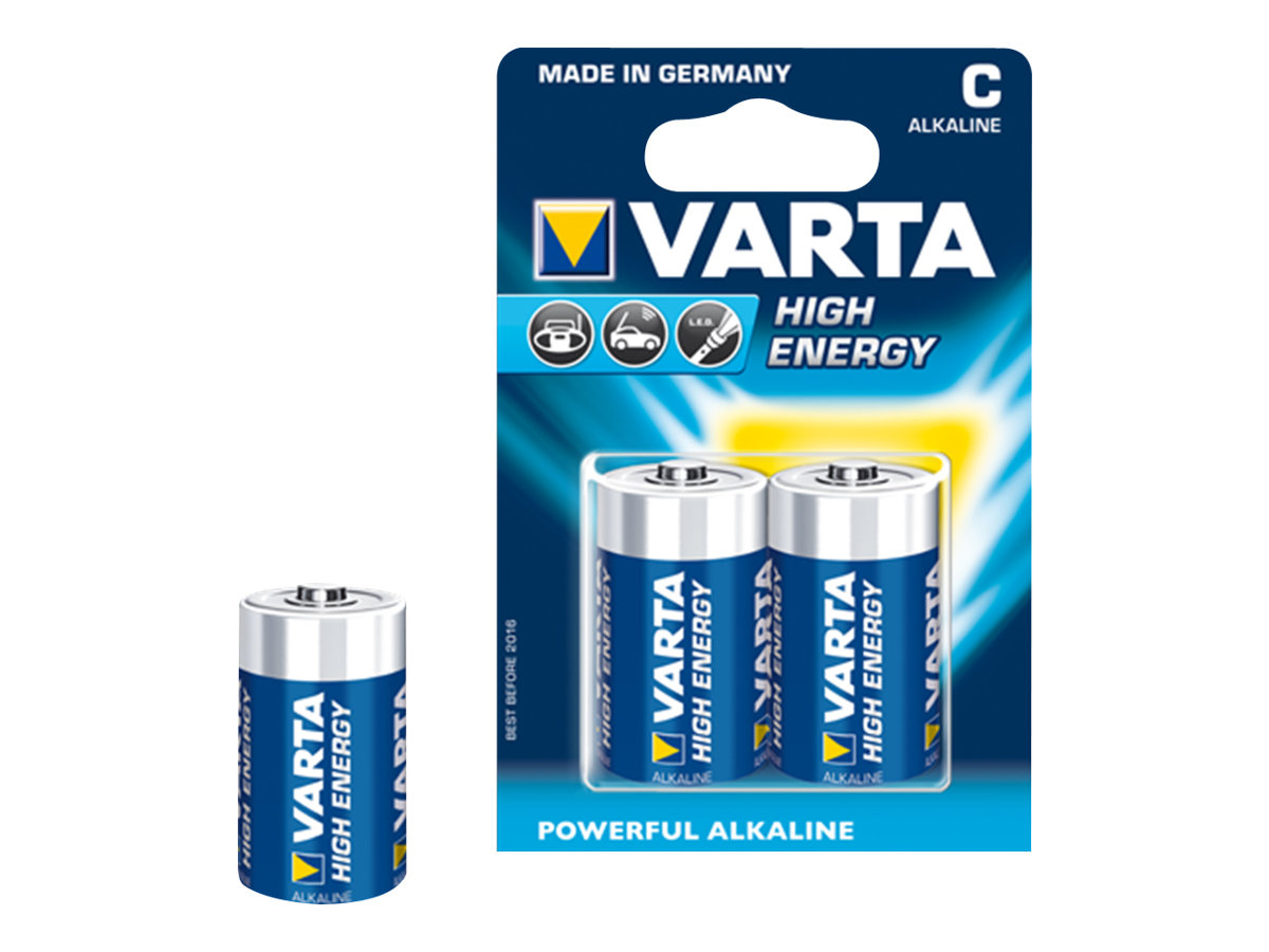 Varta High Energy - Batterie 2 x C - Alkalisch - 7800 mAh