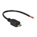 Delock - Stromkabel - ohne Stecker zu Mikro-USB Typ B (nur Strom) (M) - 10 cm - Schwarz