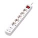 Tripp Lite 5-Outlet Power Strip with USB-A Charging - Schuko Outlets, 220-250V, 16A, 3 m Cord, Schuko Plug, White - Steckdosenle