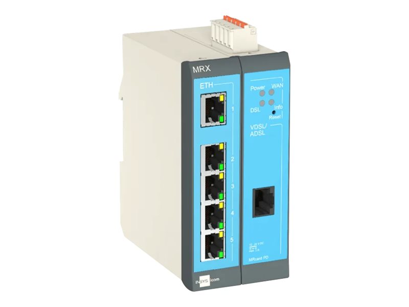 INSYS icom MRX MRX2 DSL-B - Router - DSL-Modem - 5-Port-Switch - an DIN-Schiene montierbar