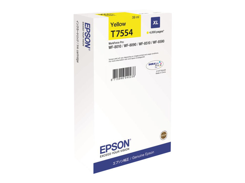 Epson T7554 - 39 ml - Grsse XL - Gelb - Original - Tintenpatrone