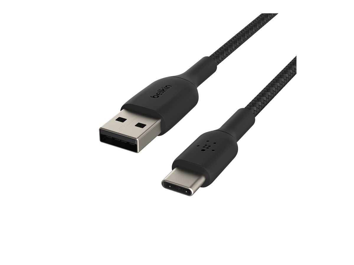 Belkin BOOST CHARGE - USB-Kabel - 24 pin USB-C (M) zu USB (M) - 3 m - Schwarz