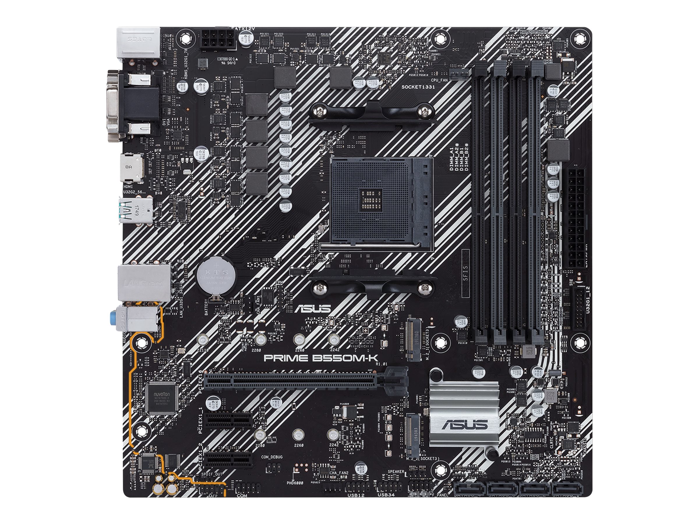 ASUS PRIME B550M-K - Motherboard - micro ATX - Socket AM4 - AMD B550 Chipsatz - USB 3.2 Gen 1, USB 3.2 Gen 2