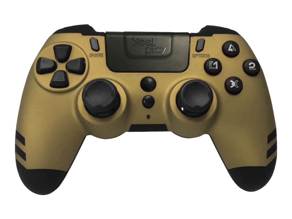 Steelplay MetalTech - Game Pad - kabellos - 2.4 GHz - Gold - für PC, Sony PlayStation 3, Sony PlayStation 4