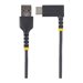 StarTech.com 3ft (1m) USB A to C Charging Cable Right Angle, Heavy Duty Fast Charge USB-C Cable, USB 2.0 A to Type-C, Durable an