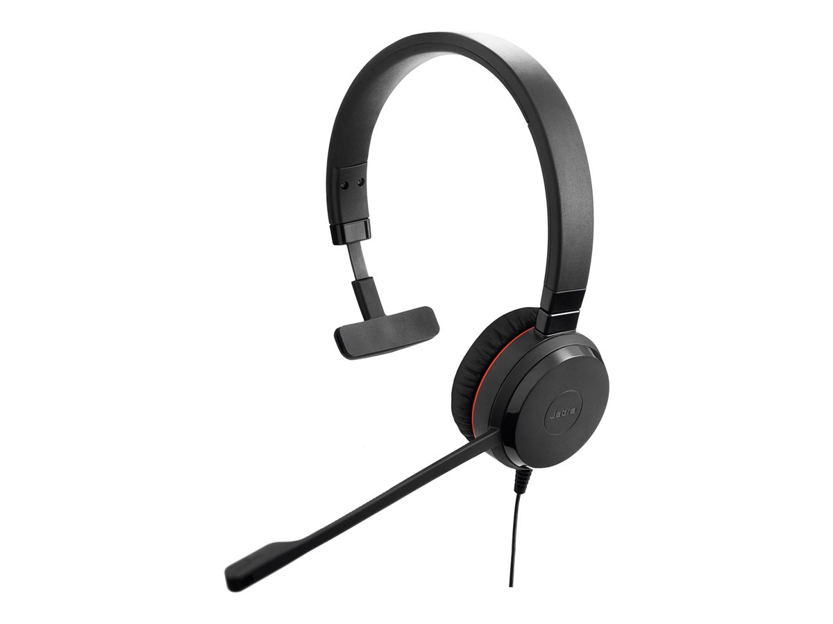 Jabra Evolve 30 II MS Mono - Headset - On-Ear - kabelgebunden - 3,5 mm Stecker, USB-C - Zertifiziert fr Skype fr Unternehmen