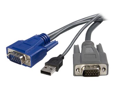 StarTech.com 1,8m ultradnnes USB VGA 2-in-1-KVM-Kabel - Tastatur- / Video- / Maus- (KVM-) Kabel - USB, HD-15 (VGA) (M) zu HD-15