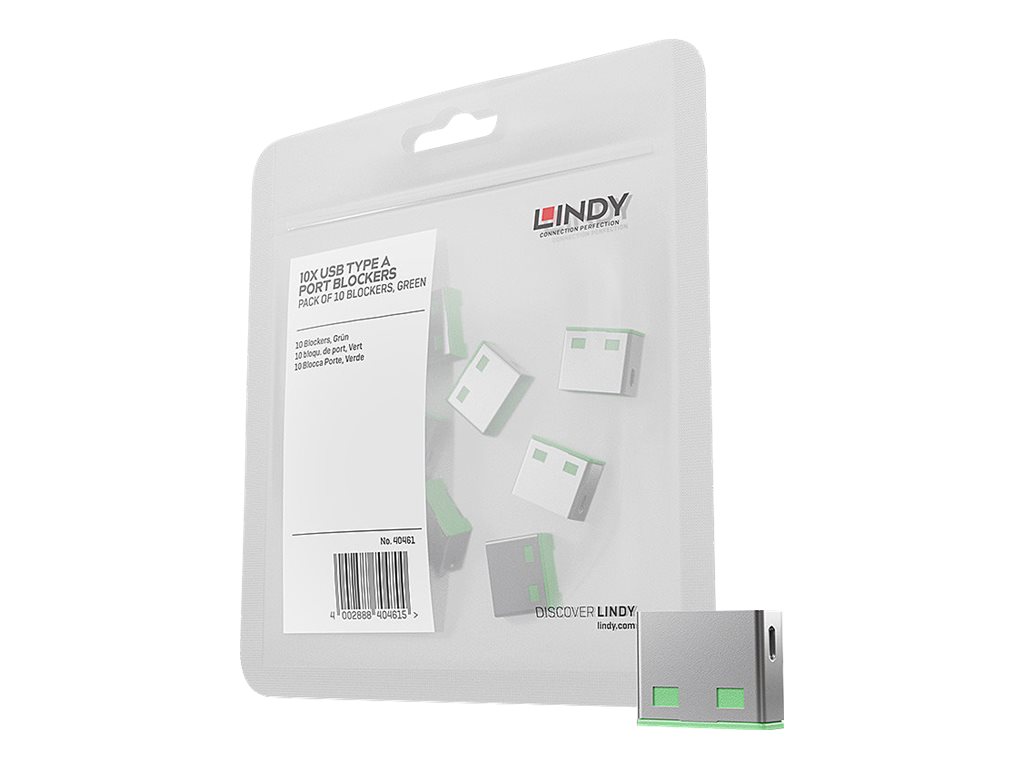 Lindy USB Port Blocker - USB-Portblocker - grn (Packung mit 10)