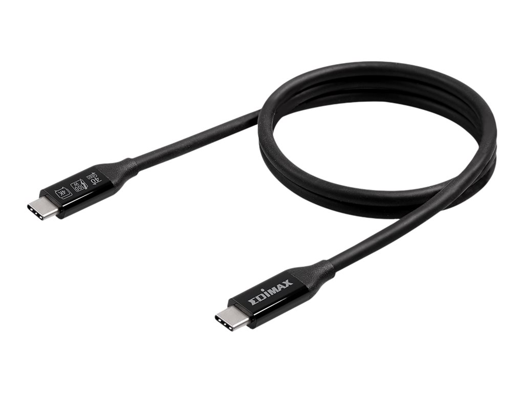 Edimax UC4 Series - USB-Kabel - 24 pin USB-C (M) zu 24 pin USB-C (M) - USB4 / Thunderbolt 3 / DisplayPort - 20 V - 5 A