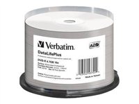 Verbatim DataLifePlus Professional - 50 x DVD-R - 4.7 GB 16x - weiss - mit Tintenstrahldrucker bedruckbare Oberflche, breite be