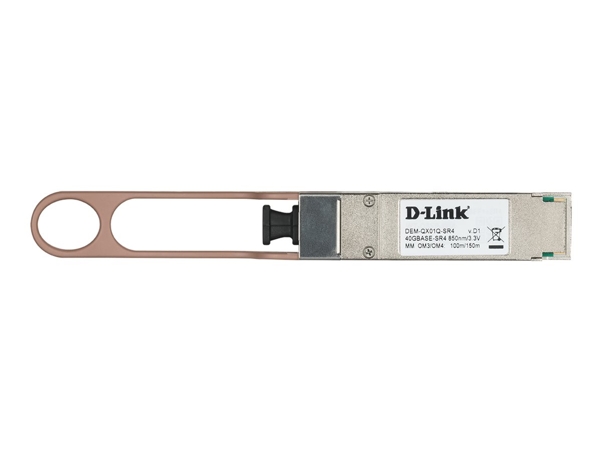 D-Link DEM QX01Q-SR4 - QSFP+-Transceivermodul - 40GbE - 40GBASE-SR4 - MPO-Multi-Modus - 850 nm