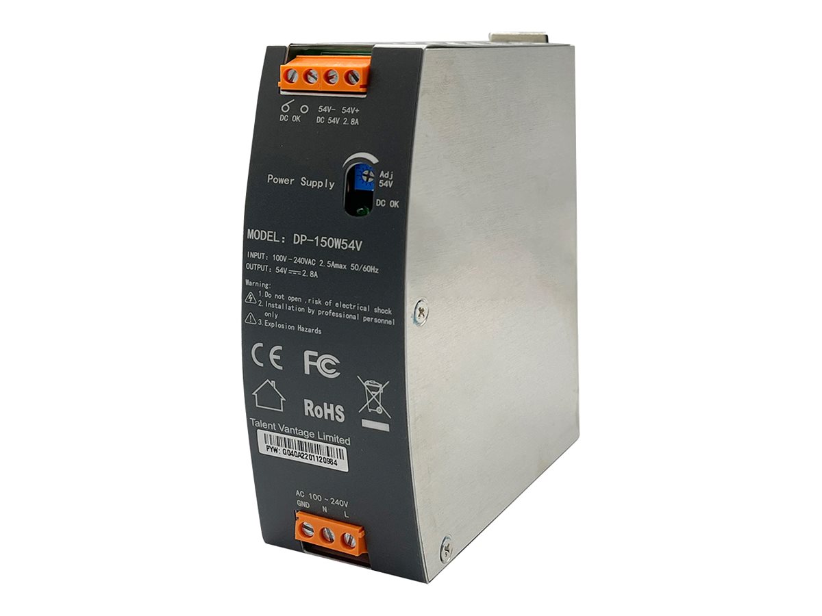 Edimax DP-150W54V - Netzteil (DIN-Schienenmontage mglich) - Wechselstrom 100-240 V - 150 Watt