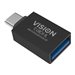 Vision Professional - USB-Adapter - 24 pin USB-C (M) zu USB Typ A (W) - USB 3.0 - Schwarz