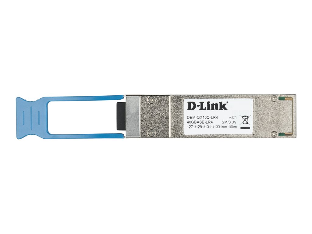 D-Link DEM QX10Q-LR4 - QSFP+-Transceivermodul - 40GbE - 40GBase-LR4 - LC Single-Modus - bis zu 10 km