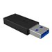 ICY BOX IB-CB015 - USB-Adapter - 24 pin USB-C (W) zu USB Typ A (M) - USB 3.1 Gen2 - Schwarz