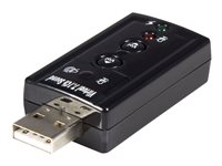 StarTech.com USB Audio Adapter 7.1 - USB auf Soundkarte Virtual 3D Soundeffekt 7.1 - Soundcard mit USB (Stecker) extern - Soundk