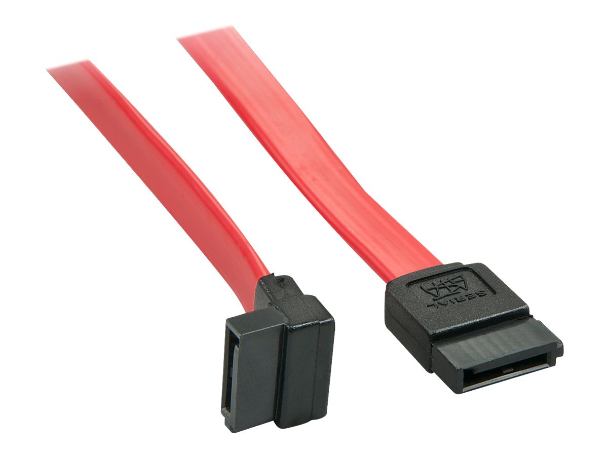 Lindy - SATA-Kabel - Serial ATA 150/300/600 - SATA zu SATA gewinkelt - 20 cm - Rot