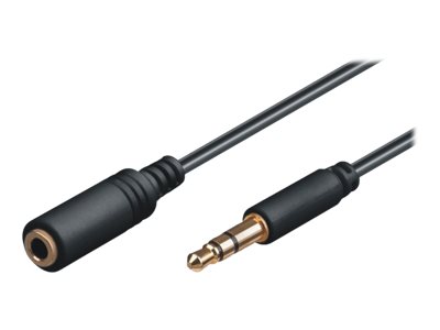 M-CAB - Audioverlängerungskabel - Stereo Mini-Klinkenstecker weiblich zu Stereo Mini-Klinkenstecker männlich - 2 m - abgeschirmt