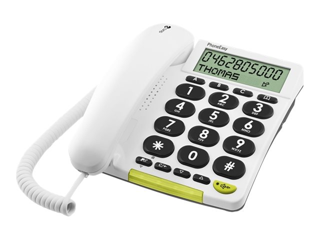 DORO PhoneEasy 312cs - Telefon mit Schnur mit Rufnummernanzeige - weiss