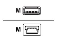Origin Storage - USB-Kabel - Mini-USB, Typ B (M) zu USB (M) - USB 2.0 - 5 m - Schwarz