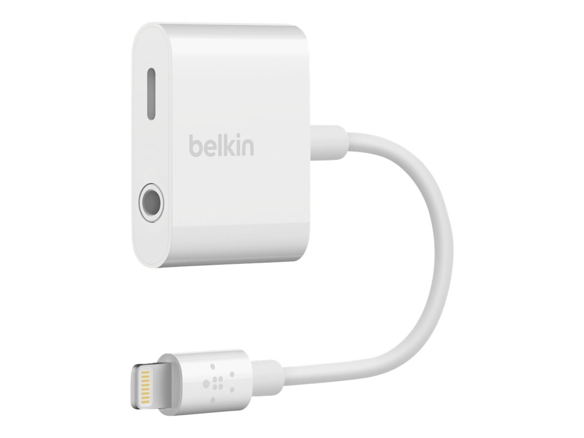 Belkin 3.5 mm Audio + Charge RockStar - Lightning zu Kopfhörer Anschluss / Ladeadapter - Lightning männlich zu 4-poliger Mini-St