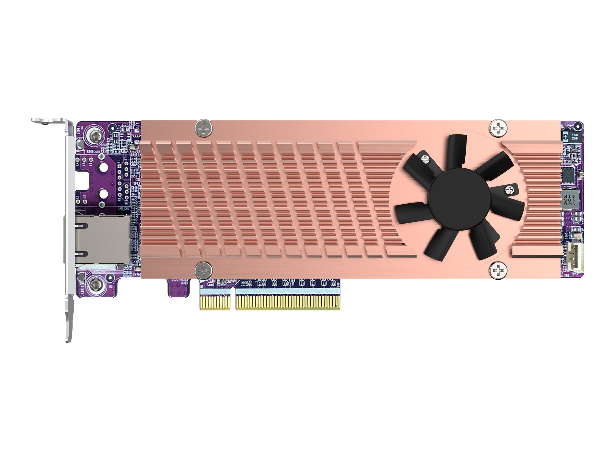 QNAP QM2-2P410G1T - Speicher-Controller mit 10GBASE-T Port - M.2 - PCIe 4.0 x4 (NVMe) - Low-Profile - PCIe 4.0 x8